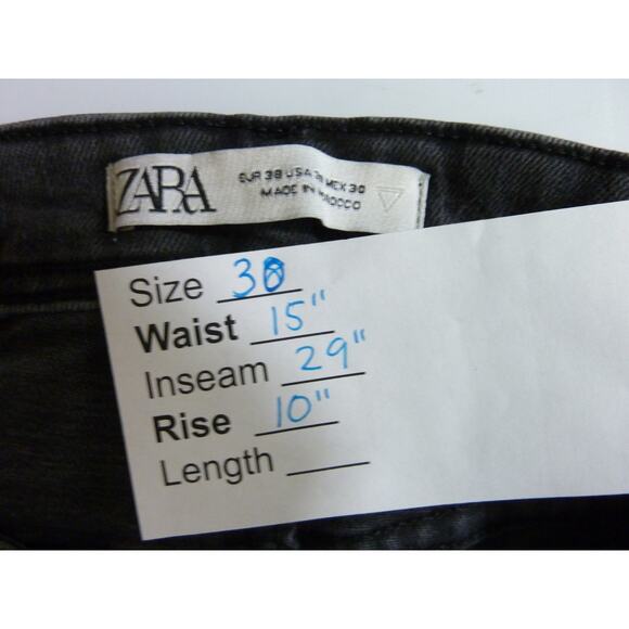 Zara Women's Black Wash Skinny Jeans Size 30 - Picture 5 of 5